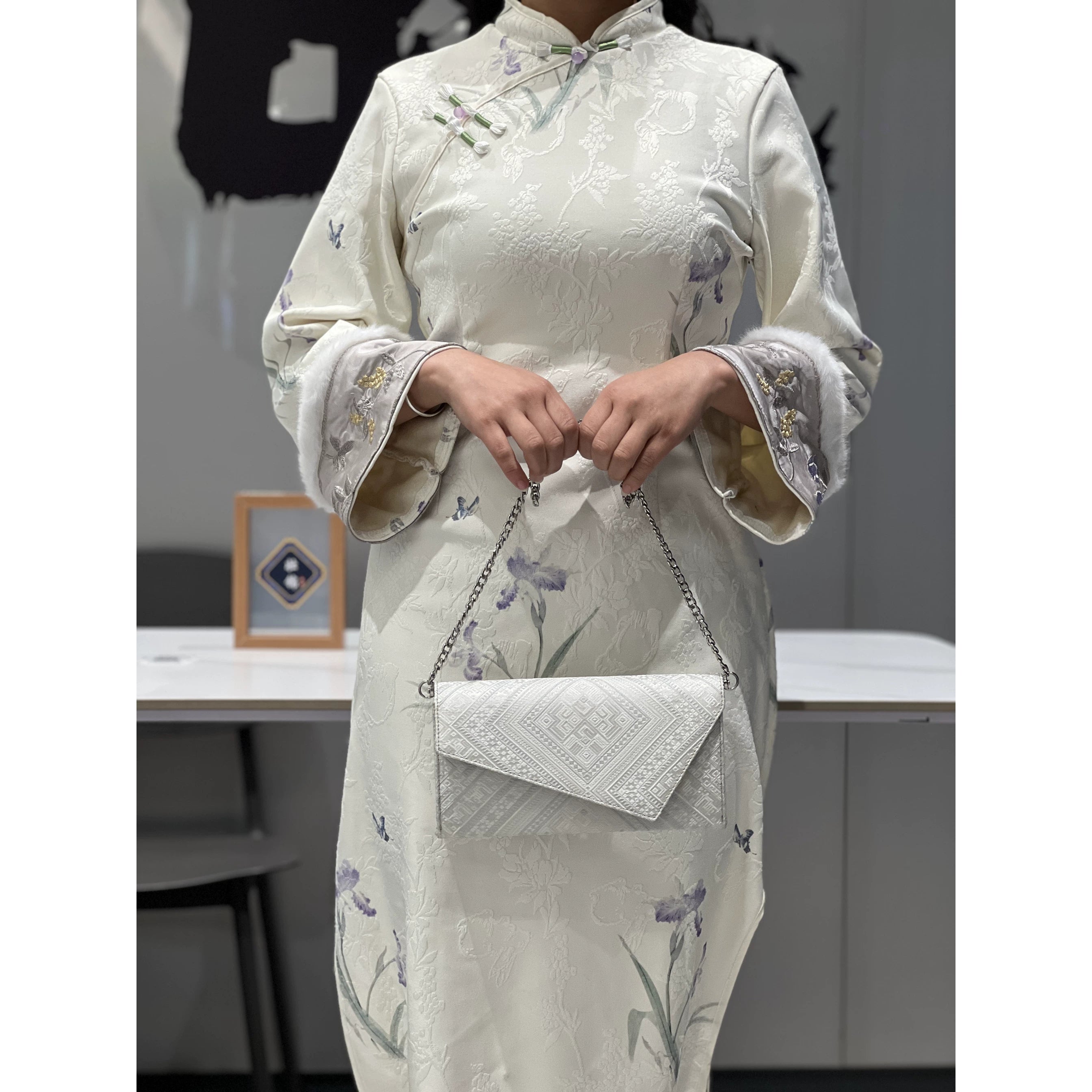 Zhuang Brocade Crossbody Bag