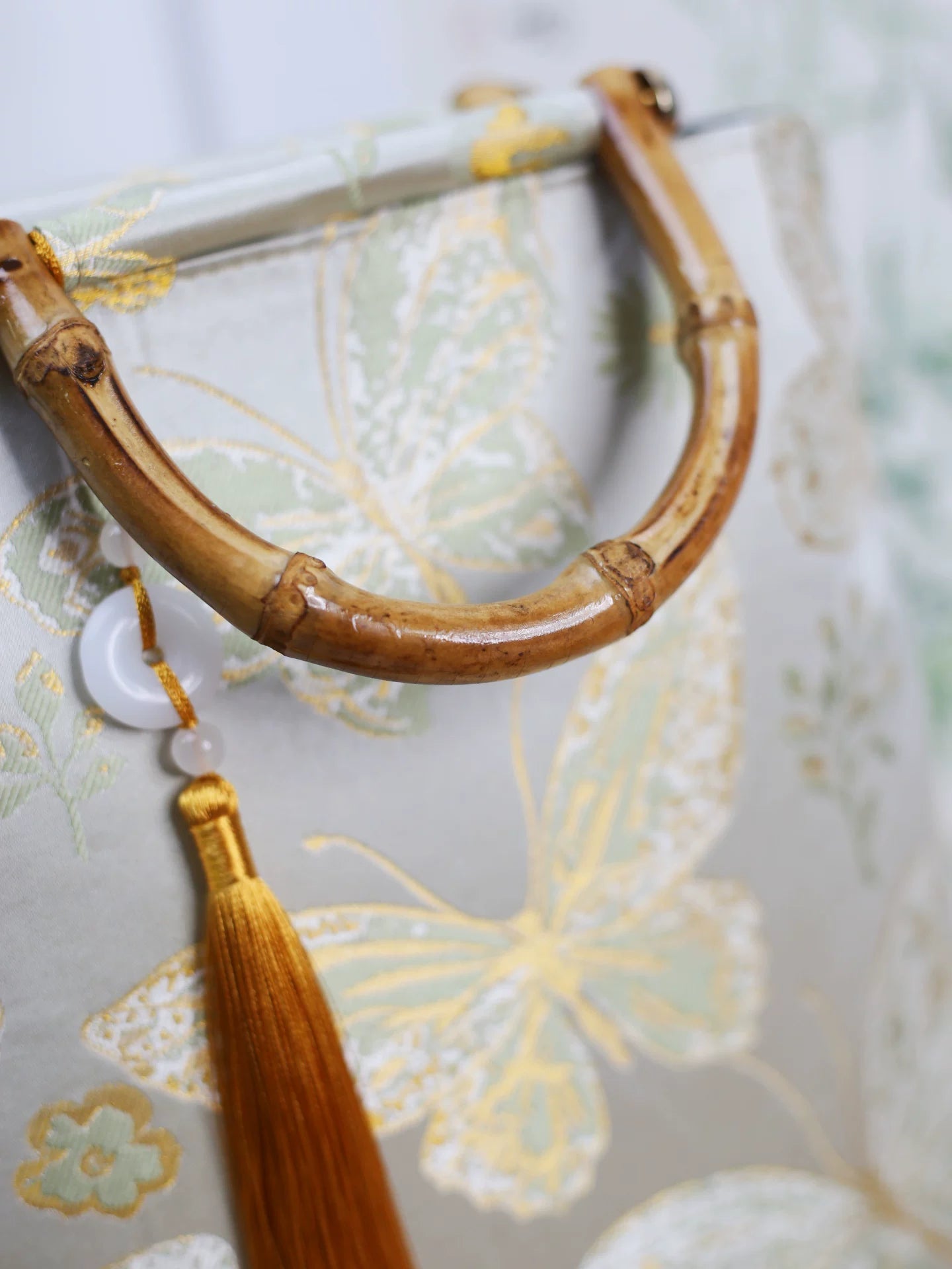 Bamboo Handle Large Tote