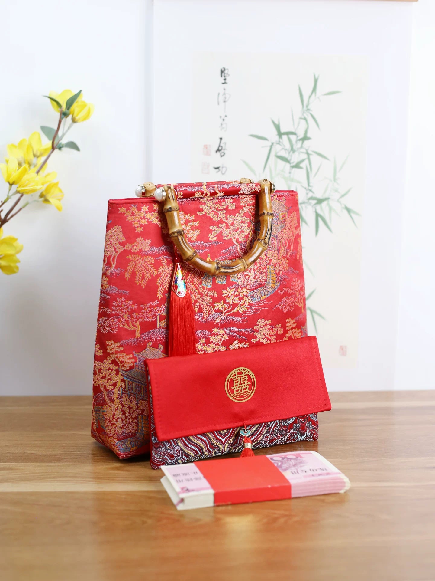 Bridal Wedding Bag — Red