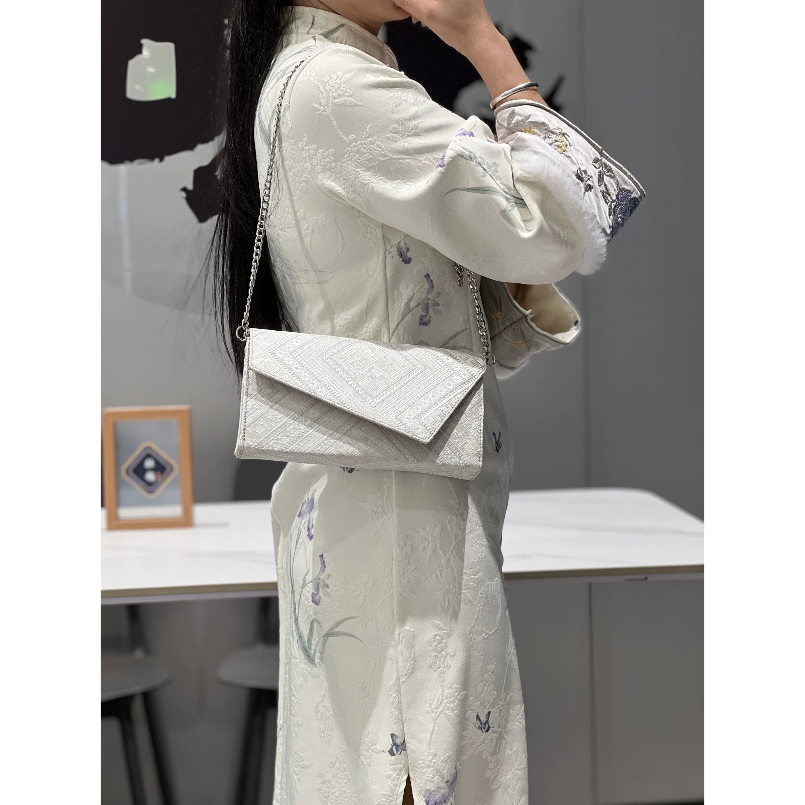 Zhuang Brocade Crossbody Bag