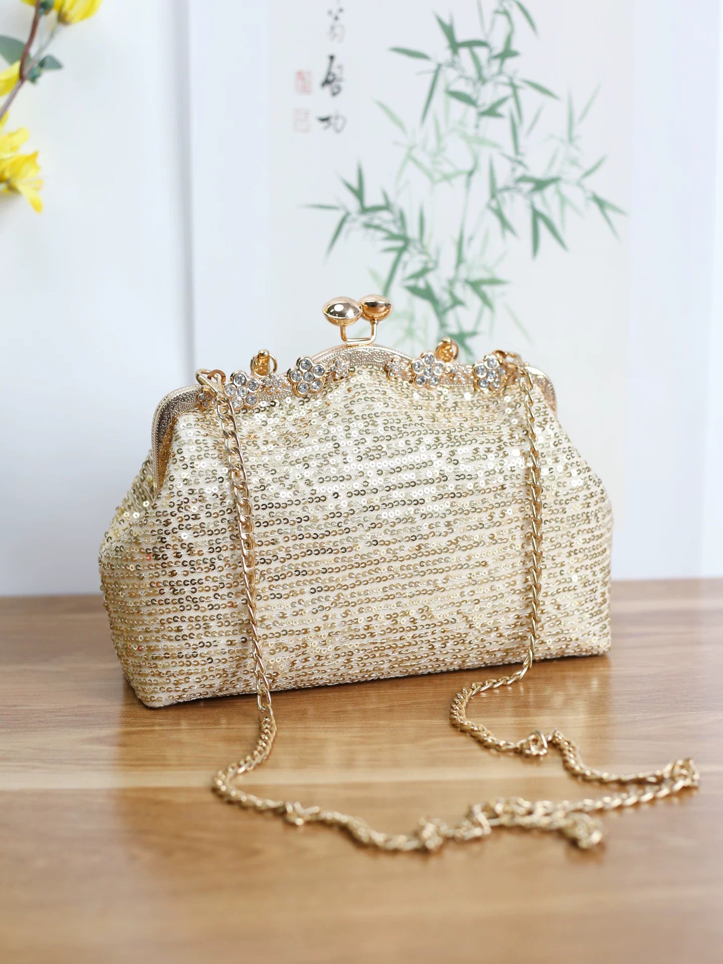 Sequined Cheongsam Evening Bag